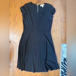Michael Kors Black Fit-and-Flare Dress
